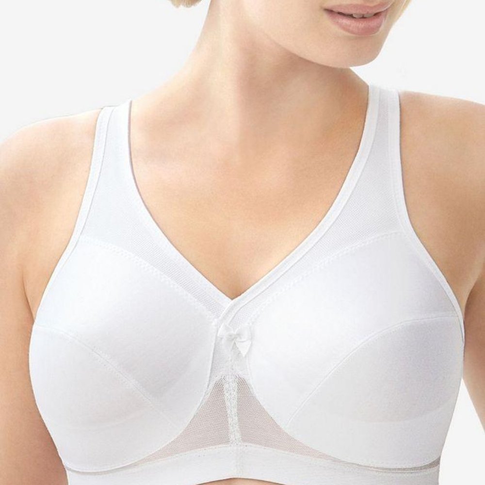 Glamorise Bra White 48H non underwired full